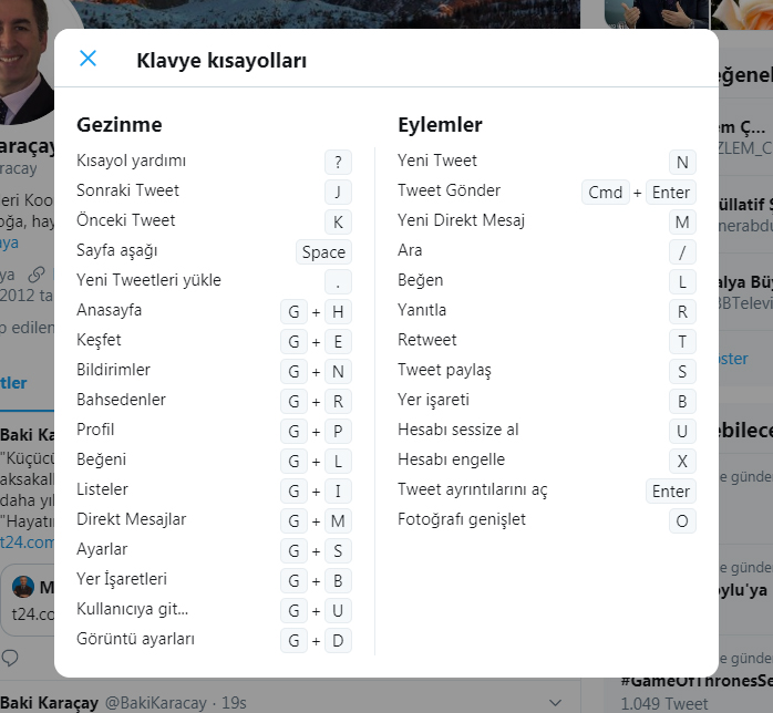 Twitter Klavye Kısayolları Ile Zaman Kazanın - Bakikaracay.com